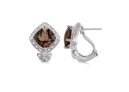 CZ Studded Gemstone Earring